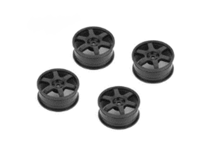 Louise RC - 6 Spoke Wheel Black / 24mm (ET-0mm), Fits LDX Drift, LRX - NHA481