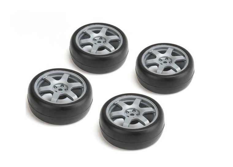 Louise RC - 1/10 Slick Tires 6 Spoke Wheel Gray / ET-0mm (4pcs) - NHA490 Louise RC - 1/10 Slick Tires 6 Spoke Wheel Gray / ET-0mm (4pcs) - NHA490