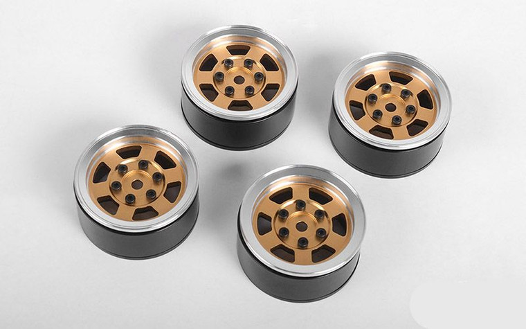 RC4WD - Six-Spoke 1.55" Internal Beadlock Wheels (Gold) - VVVC0808