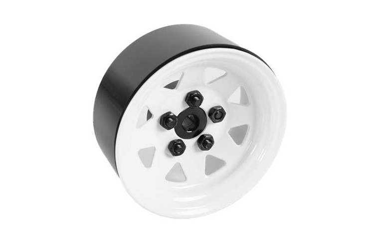 RC4WD - 5 Lug Wagon 1.9" Steel Stamped Beadlock Wheels (White) - ZW0127
