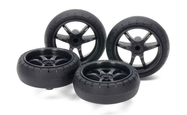 Tamiya - Large Diameter Low Friction Arched Tires (31mm) & Carbon - 15546