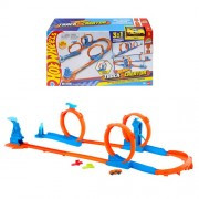 Mattel - 1:64 Scale Diecast - Hot Wheels Track Creator - Triple Loop Speed Kit - 2 Pack