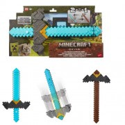 Mattel - A Minecraft Movie Roleplay - Click And Switch Sword And Pickaxe - 4 Pack