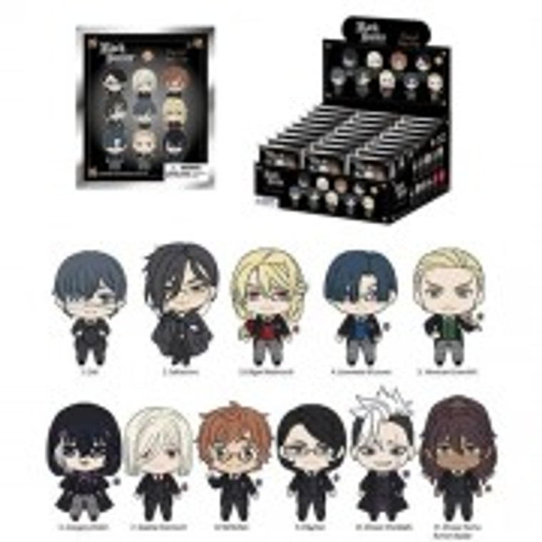 Monogram - 3D Foam Collectible Bag Clips - Black Butler - S01 - 24pc Blind Bag Display - 24 Pack