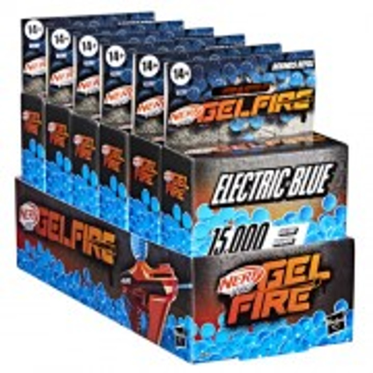 Hasbro Inc - Nerf Pro - Gelfire 15000 Round Refill (Electric Blue) - USA1 - 6 Pack