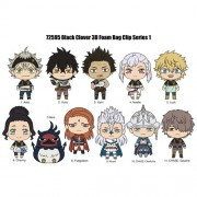 Monogram - 3D Foam Collectible Bag Clips - Black Clover - S01 - 24pc Blind Bag Display - 24 Pack