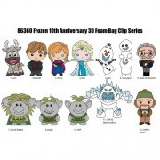 Monogram - 3D Foam Collectible Bag Clips - Disney - Frozen 10th Anniversary - 24pc Blind Bag Display - 24 Pack