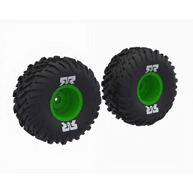 Arrma - dBoots Cut Chevron MT Tire Set Glued - Green - 2575