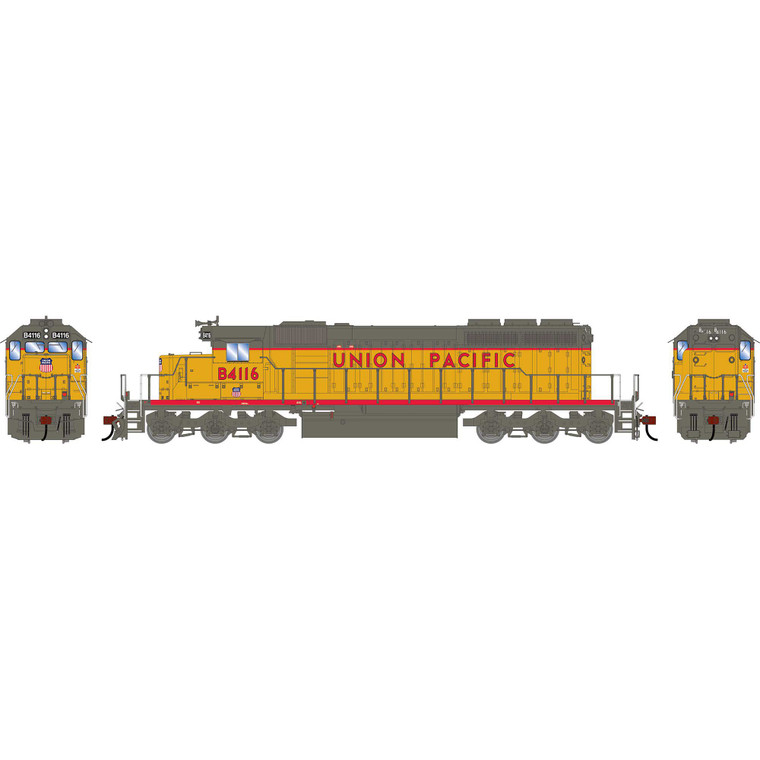 Athearn - HO ATH SD40-2B Locomotive, UP 'Ex-MP Non-Dynamic' #B4116 - 2956