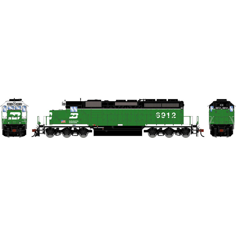 Athearn - HO ATH SD40-2 Locomotive w/DCC & Sound, BN 'White Face' #6912 - 2973 Athearn - HO ATH SD40-2 Locomotive w/DCC & Sound, BN 'White Face' #6912 - 2973