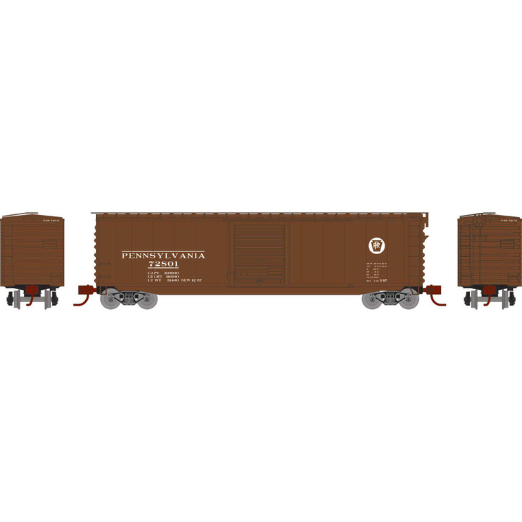 Athearn - N 50' PS-1 Single Sliding Door Box, PRR #72801 - 2984 Athearn - N 50' PS-1 Single Sliding Door Box, PRR #72801 - 2984