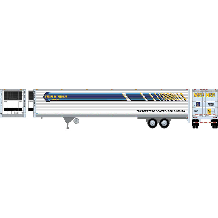 Athearn - HO ATH 53' Utility Reefer Trailer, Werner #25267 - 3005