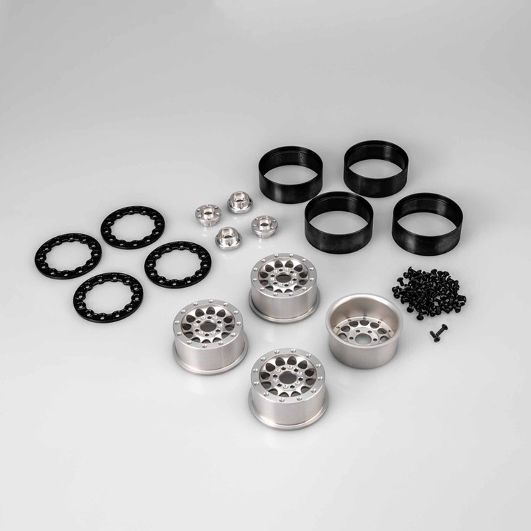 Jconcepts - Quick Draw - 2.0" crawler wheel, natural w/ black bead lock, 4pc  - 3444