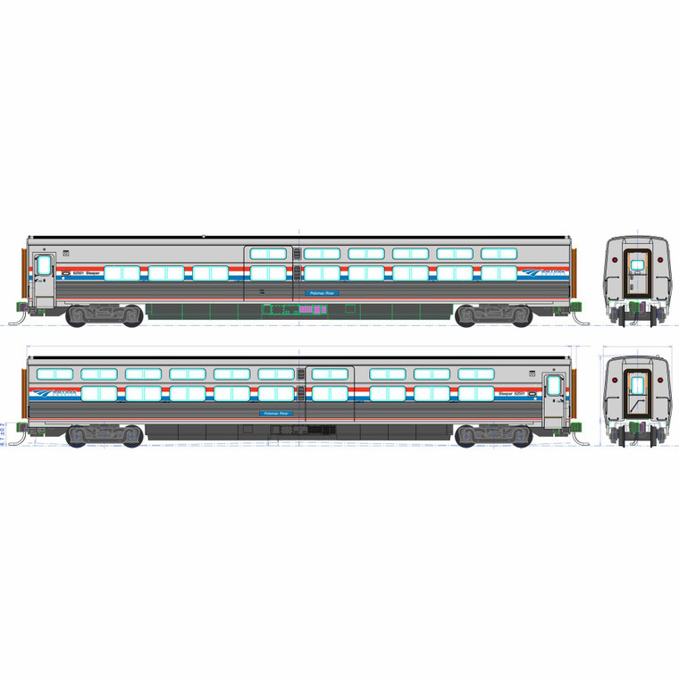 Kato USA - HO Amtrak Viewliner II Sleeper Phase III #62518 Susquehanna River w/ lights - 3562221