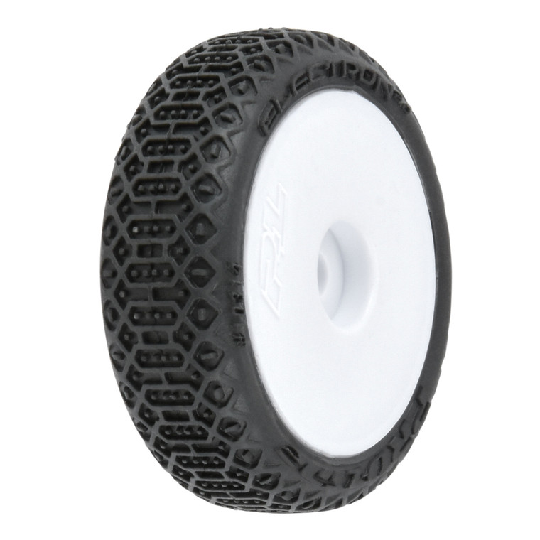 Pro-line Racing - Electron 2.0 F/R Tires Mounted 7mm White (4) for Losi Micro-B - 1031413