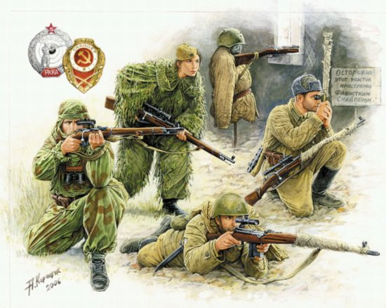 Zvezda Model Kits - Soviet Sniper Team Ww-Ii 1:35 - 3597