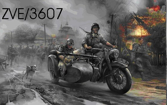 Zvezda Model Kits - German Motorcycle R12 1:35 - 3607