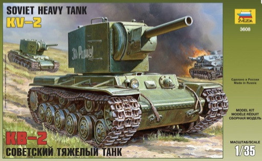 Zvezda Model Kits - Kv-2 Soviet Heavy Tank 1:35 - 3608