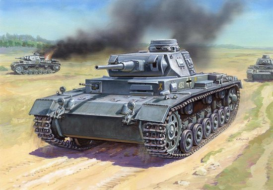 Zvezda Model Kits - German PanZer Iii 1:100 - 6119