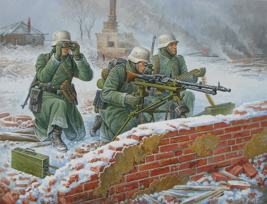 Zvezda Model Kits - German Machine Gun W/crew 1:72 - 6210