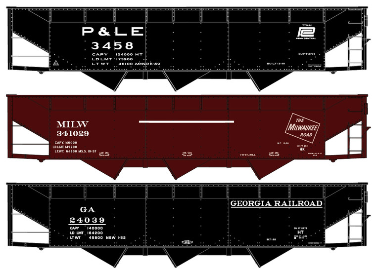 Accurail - HO 70t Offset Triple Hopper 3 Car Set - 8185