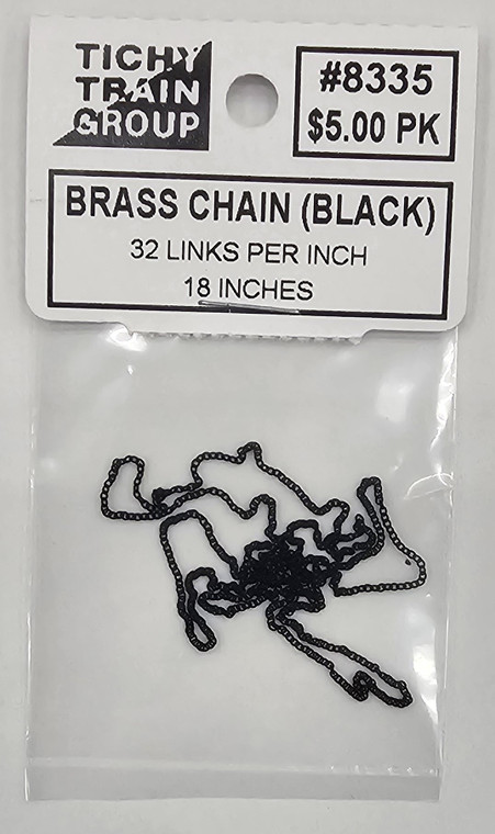 Tichy Train Group - Black Brass Chain 18'/32 LPI - 8335