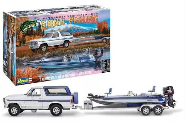 Revell Monogram - 80 Ford Bronco w/Bass Boat & Trail 1:24 - 17242