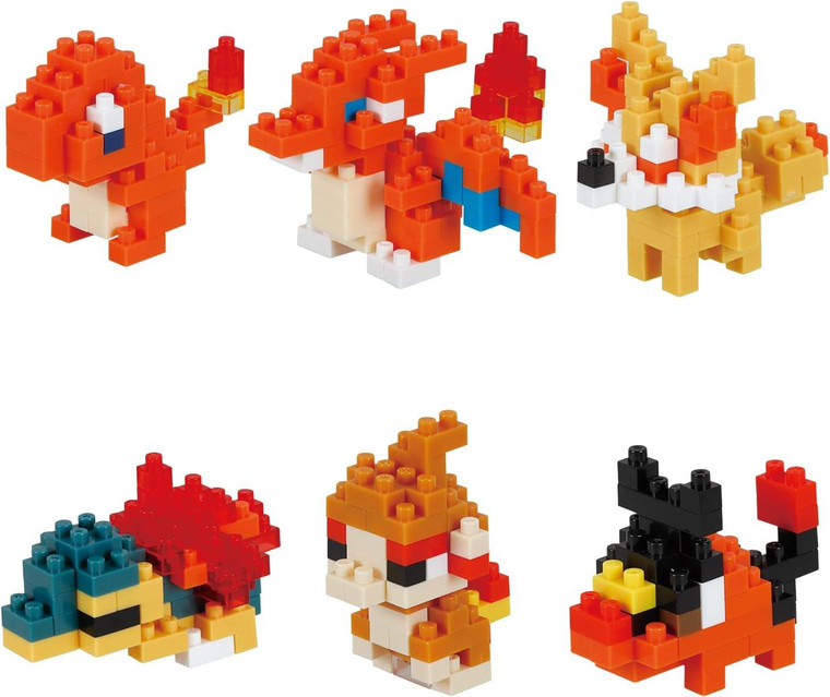 Nanoblock - Pokemon Type Fire Set Blind Box of 6 - 22363