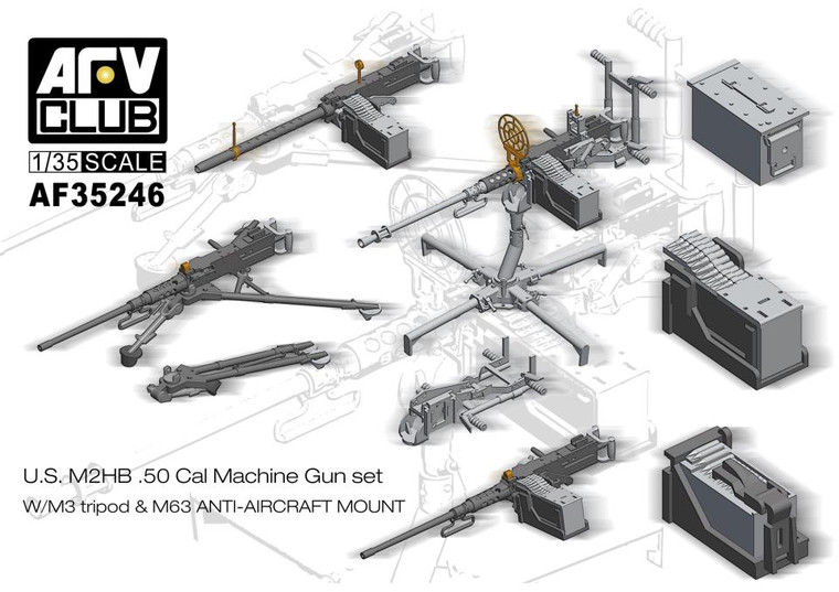 AFV Club - Us M2Hb .50cal Mg Set 1:35 - 35246