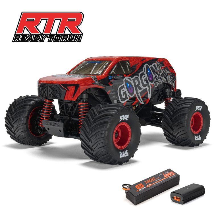 Arrma - 1/16 GORGON GROM 4X4 RTR Brushed Monster Truck (Battery & Charger Included), Red - 2130T2