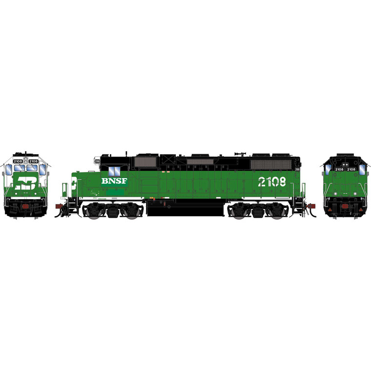 Athearn - HO GEN GP38-2 Locomotive, BNSF 'Ex-BN Patched' #2108 - G-2640