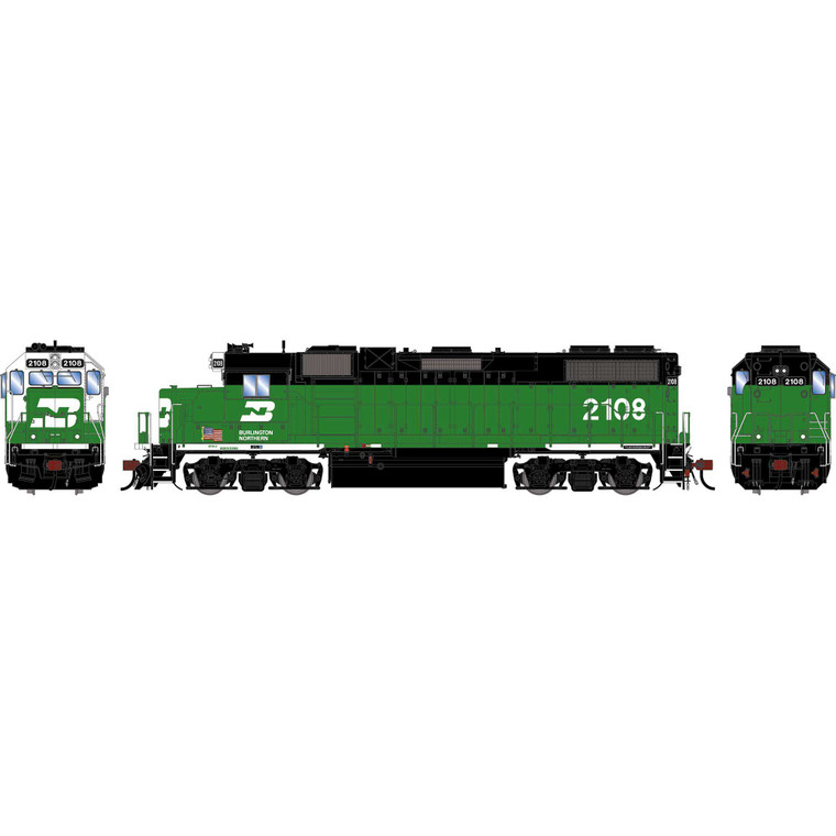Athearn - HO GEN GP38-2 Locomotive w/DCC & Sound, BN #2108 - G-2668