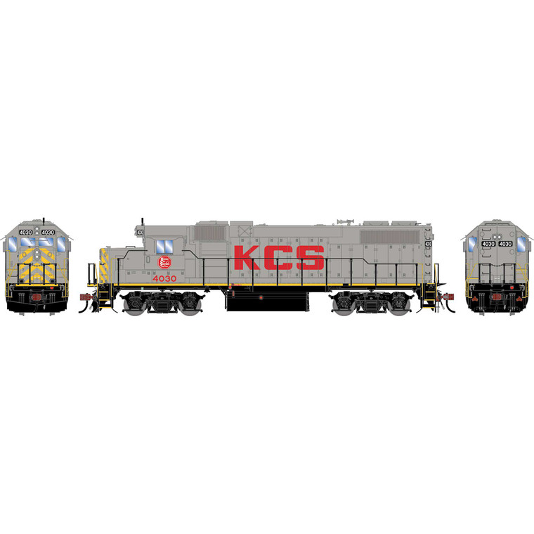 Athearn - HO GEN GP38-2 Locomotive w/DCC & Sound, KCS 'Ex-TPW' #4030 - G-2682