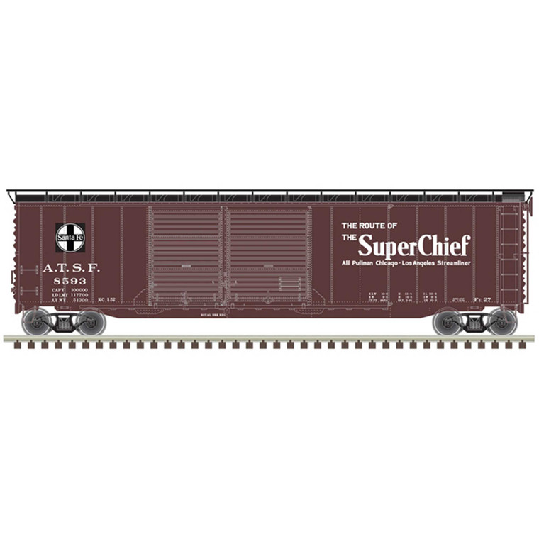 Atlas Model Railroad - HO 50' Postwar Box Car Santa Fe Super Chief 8593 - 20006592