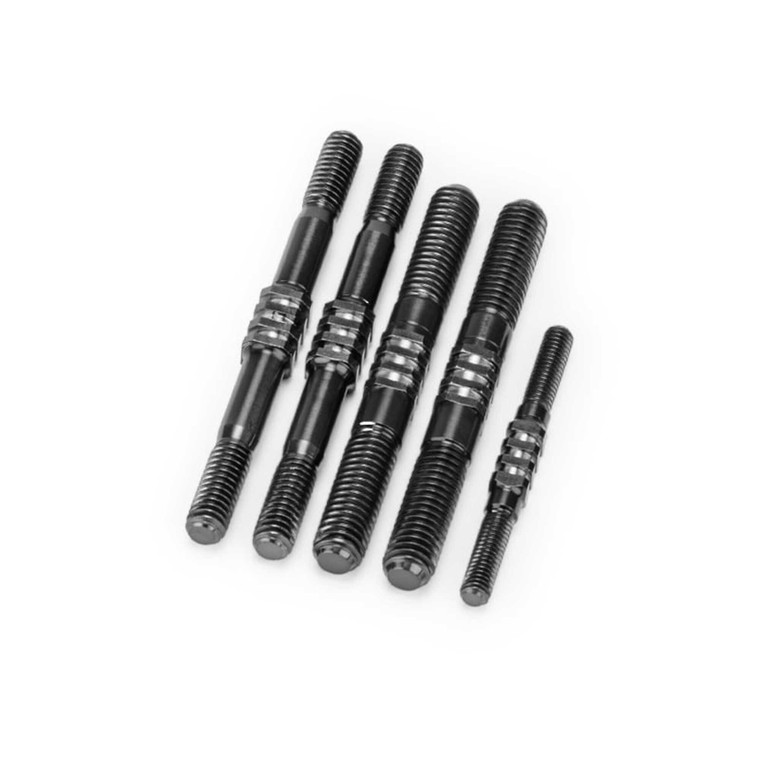 Jconcepts - RC8B4.1 Fin Titanium turnbuckle set - stealth black, 5pc - 2507-2