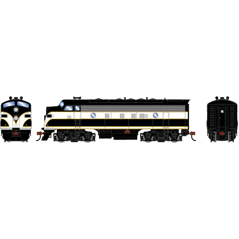 Roundhouse - HO RND F7A Locomotive DCC-Ready, Painted Unlettered/Swept Single Stripe - -3517