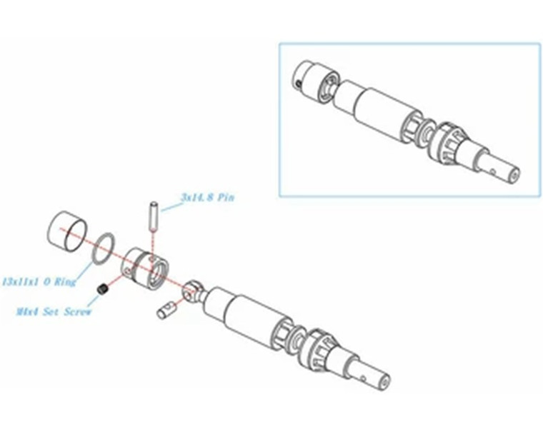 Hot Racing - CVD Driveshaft Diff Overdrives 4S V2 - TFFP288D