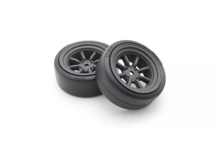 Kyosho - Premounted D-Tire FD2 (8SWatanabeWheel/BK/2pcs) - FATH710BKD