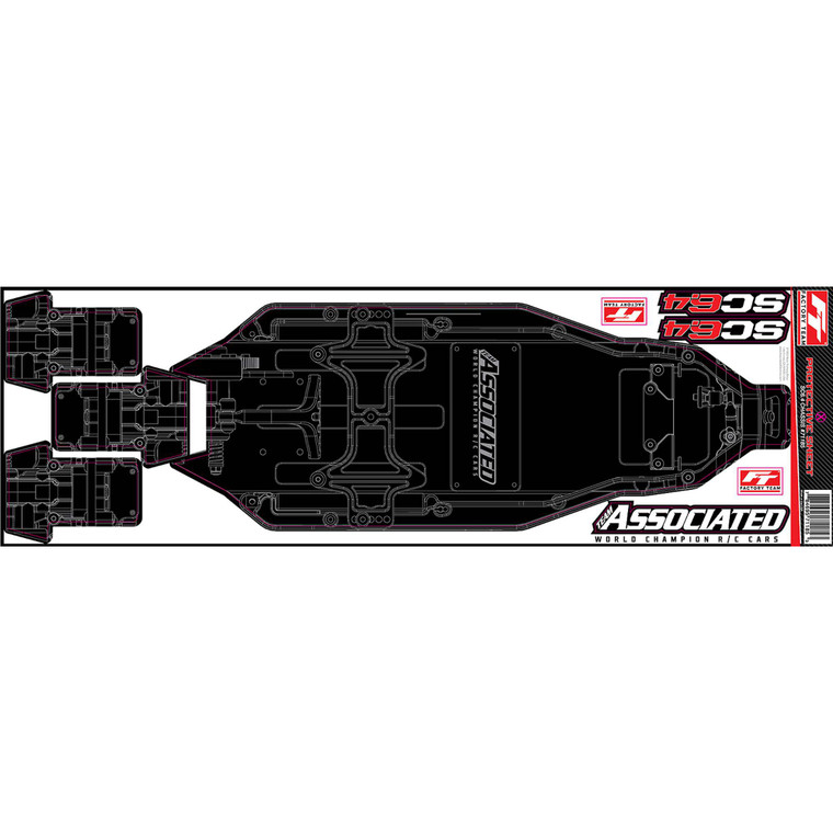 Team Associated - RC10SC6.4 FT Chassis Protective Sheet, printed - 71185