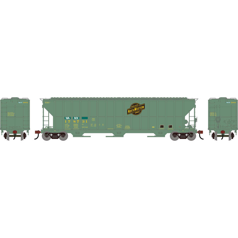 Athearn - HO ATH FMC 4700 Covered Hopper, Primed For Grime WAMX #178731 - -3331