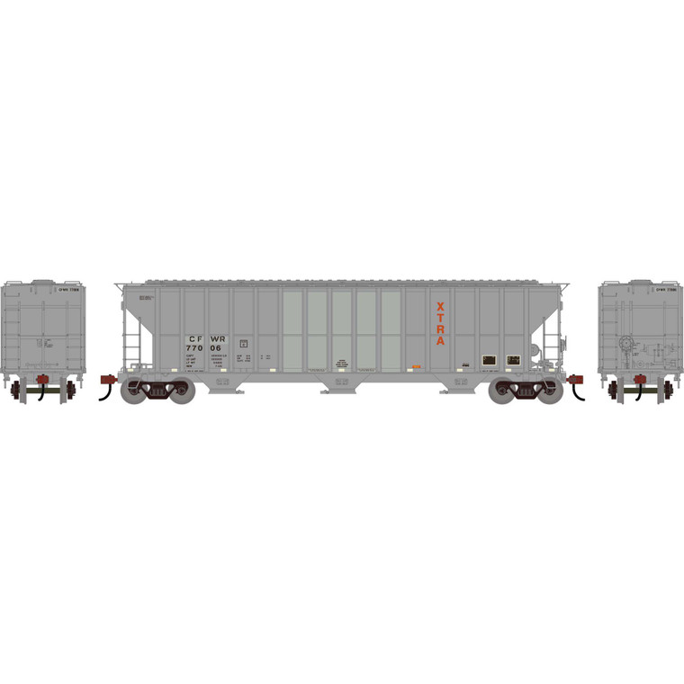 Athearn - HO ATH FMC 4700 Covered Hopper, Primed For Grime CFWR #77006 - -3333