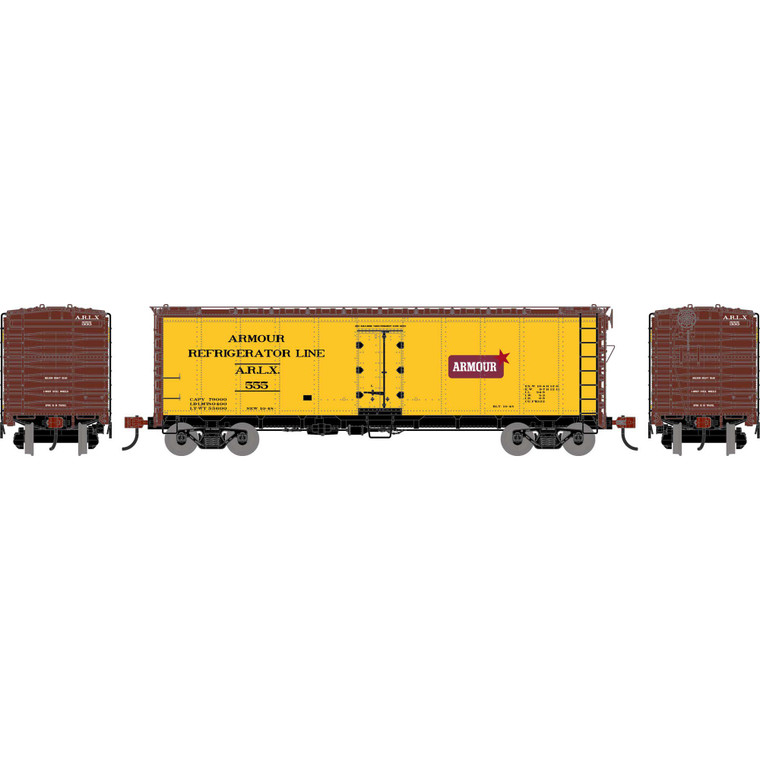 Athearn - HO ATH 40' Steel Refrigerator Car, ARLX #555 - -3341