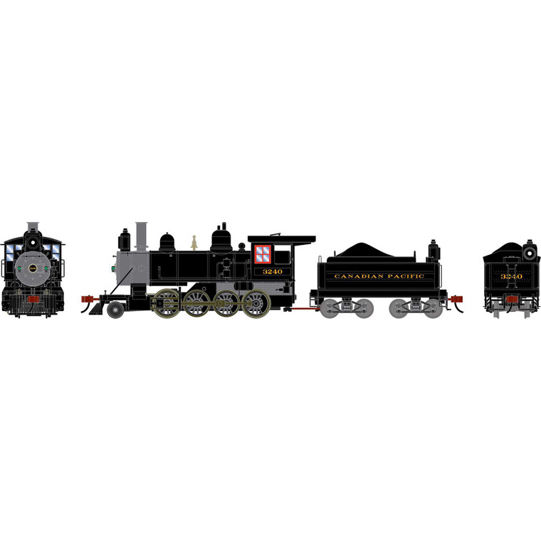 Athearn - HO ATH 2-8-0 Steam Locomotive w/DCC & Sound, CP #3240 - -3466