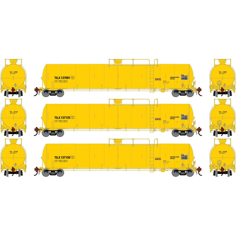 Athearn - HO GEN UTC 33K LPG Tank Car, TILX #137091/137125/137159 (3) - G-2868