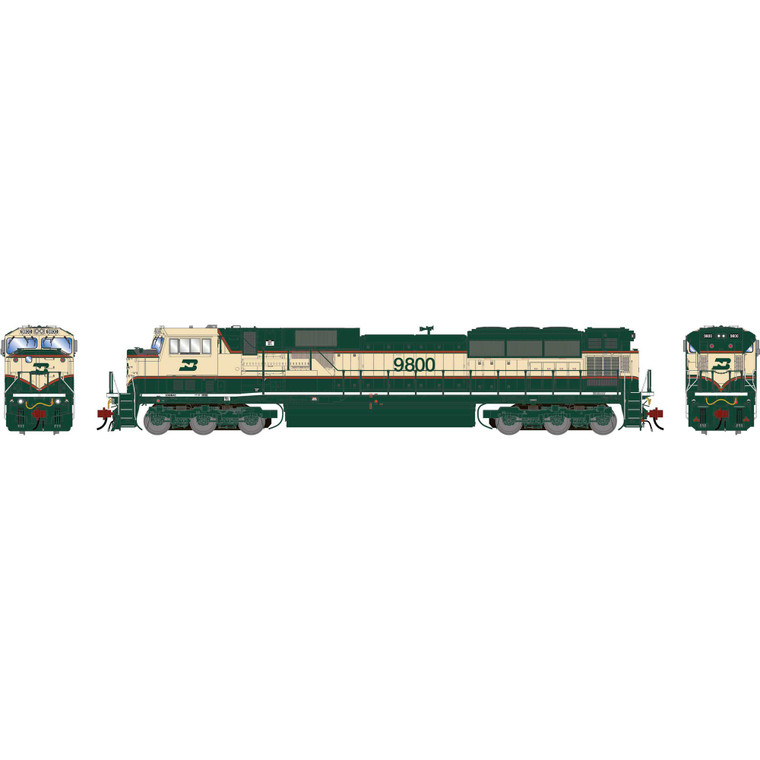 Athearn - HO GEN SD80MAC Locomotive w/DCC & Sound, Legendary Liveries BN #9800 - G-2940