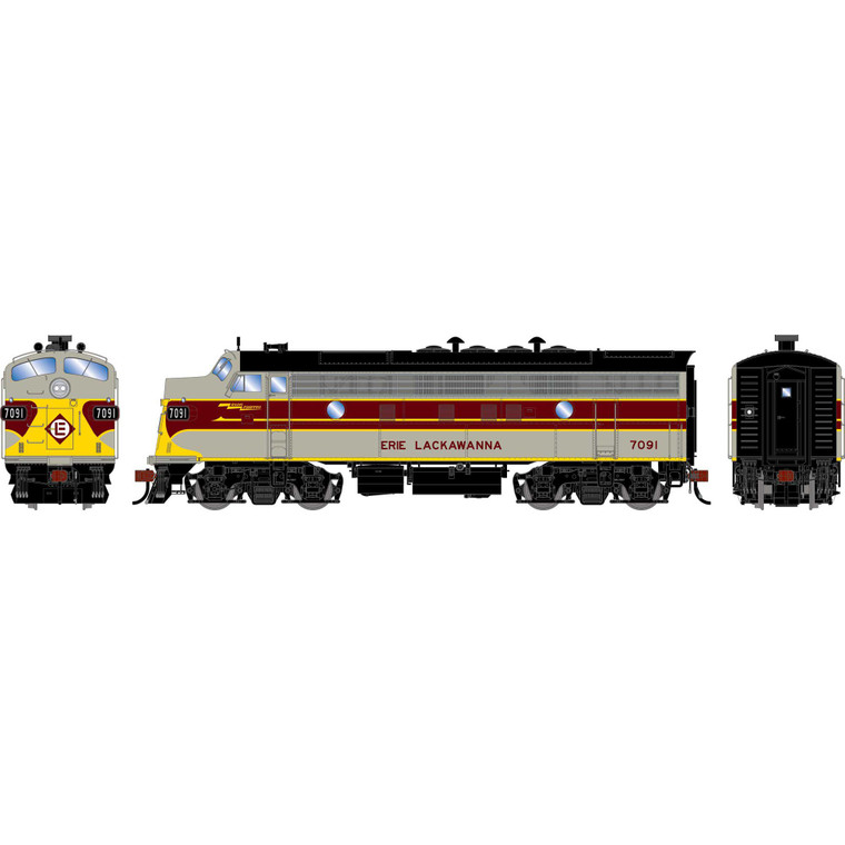 Athearn - HO GEN F3A Locomotive w/DCC & Sound, EL 'Freight' #7091 - G-2968