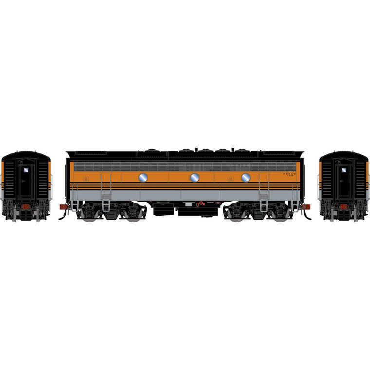 Athearn - HO GEN F7B Locomotive W/DCC & Sound, DRGW 'Aspen/Silver/Four Stripe' #5672 - G-2975