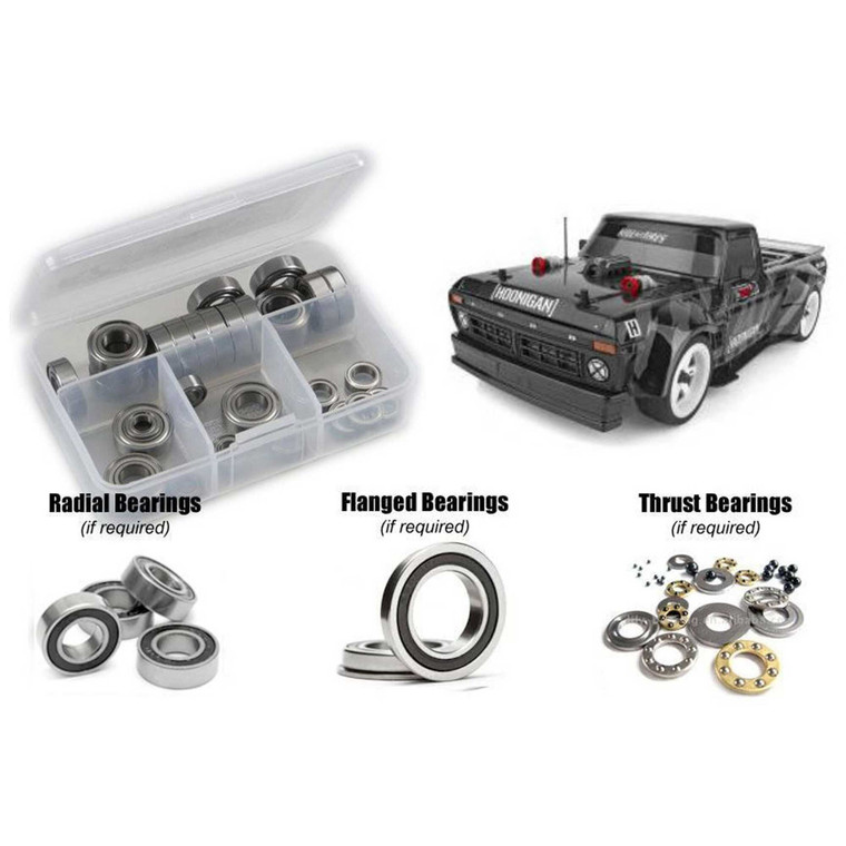 RC Screwz - Apex2 Hoonitruck RTR Rubber Shielded Bearing Kit - ASC126R