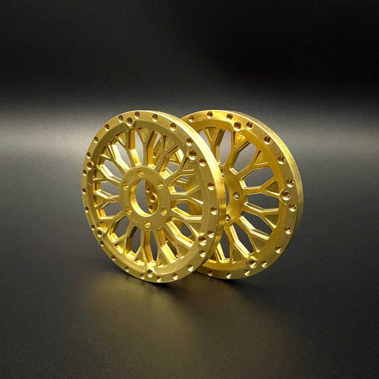 Reefs RC - REEFS Brass 2.2 "SHIELD" Wheel Face (2) - REEFS238