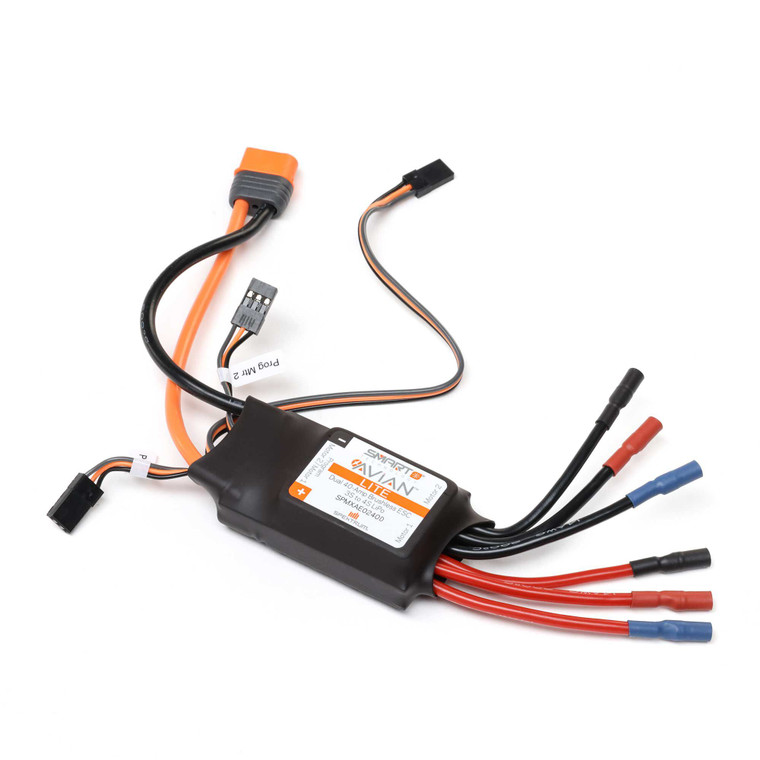 Spektrum - Avian 40-Amp Dual Smart Lite Brushless ESC, 3S-4S Ver. D: IC3 - XAE0240D